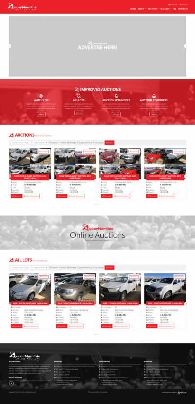 Aucor Namibia Online Auctions Home Page